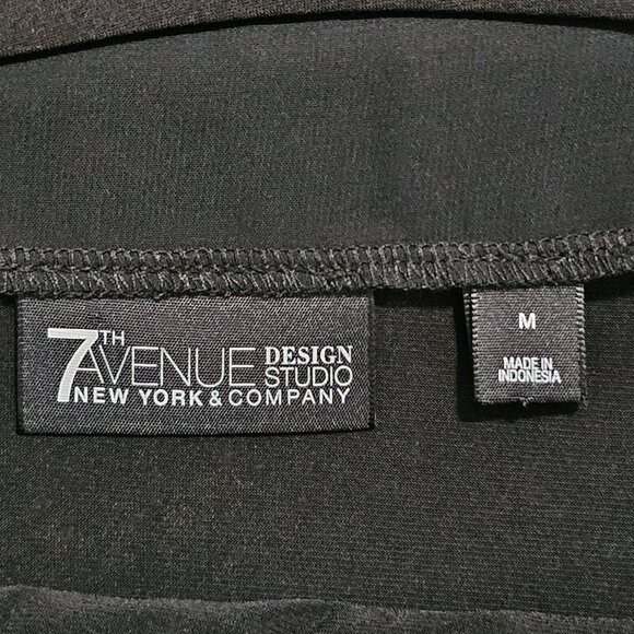 7th Avenue Black Sleeveless Sheer and Fringe Top - Picture 9 of 13